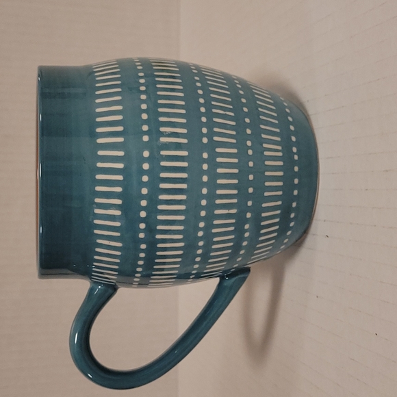 Set of 4 Gorgeous Ankara Turquoise and Orange Mugs - Picture 5 of 11